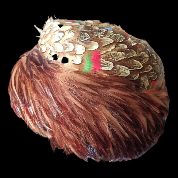 Vintage 1950\'s Quail and Pheasant Feather Ladies Hat main image 4